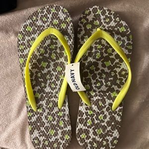 Old Navy cheetah flip flops